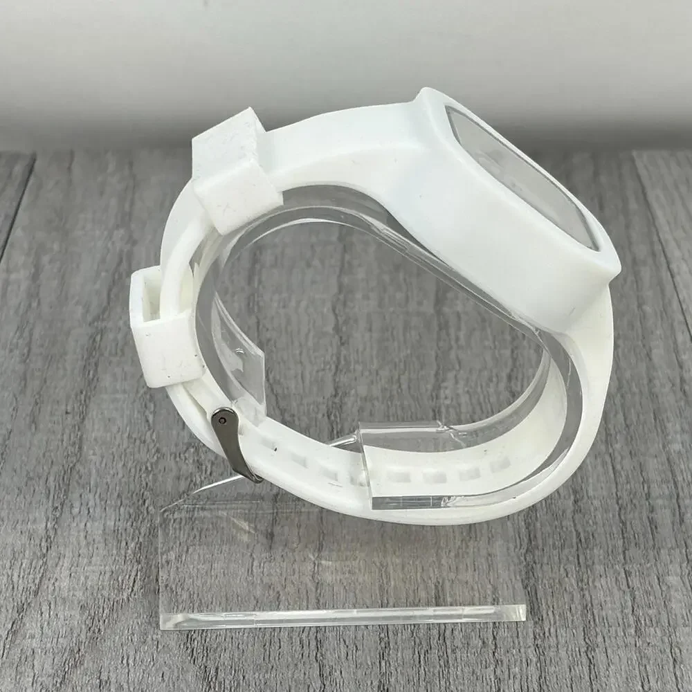Rainbow Paw Print Heart Silicone Watch - White